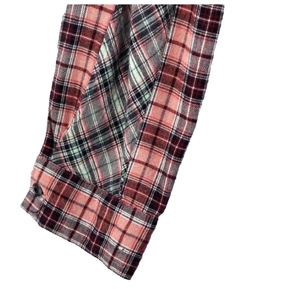 Maison Scotch Western Shirt Womens 3 Mixed Plaid Smiley Pockets Studded US 8 - Picture 4 of 15